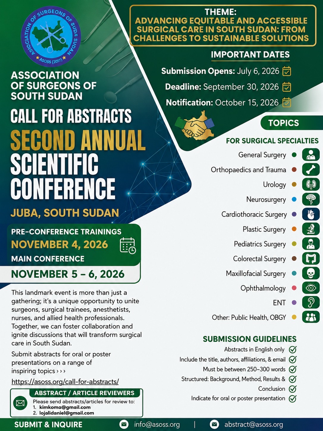 CALL FOR ABSTRACTS SECOND ANNUAL SCIENTIFIC CONFERENCE
